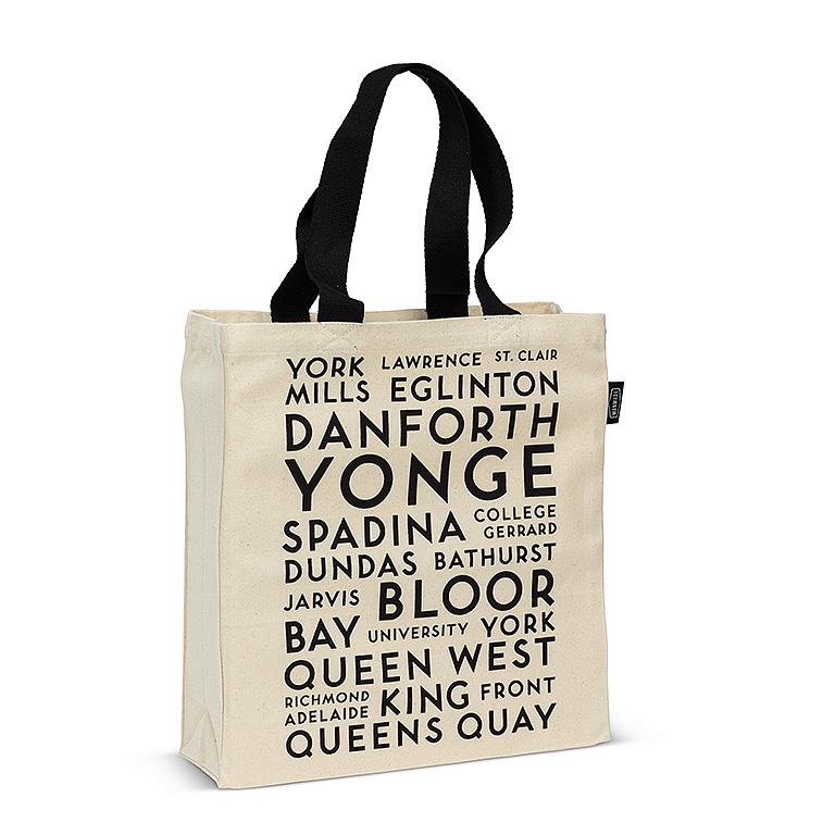 Toronto Streets Tote Bag - 15x16"L