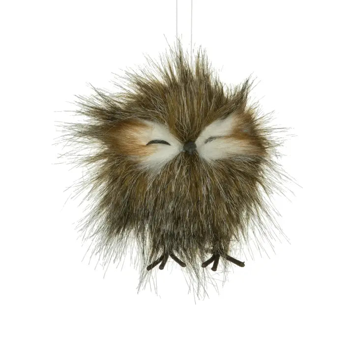 Brown Standing Squinty Owl 4.5"