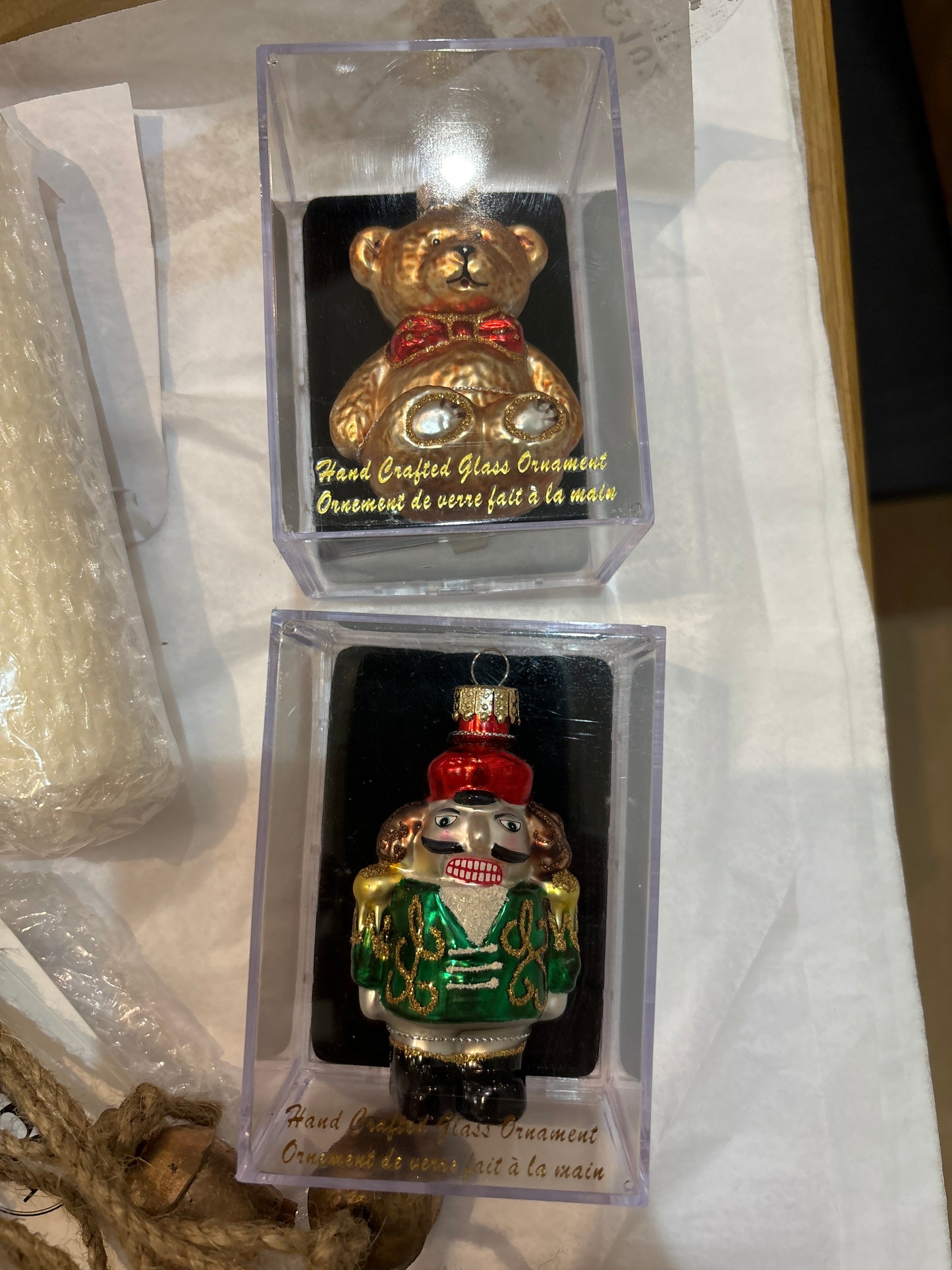 Hand Crafted Glass Ornaments in Tailor-made Transparent Box