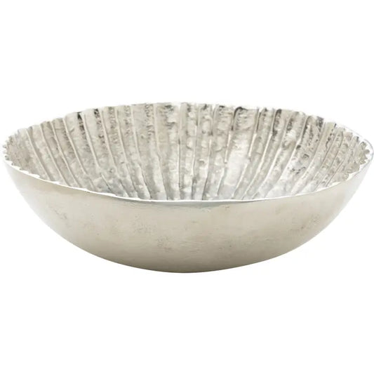 Interior Rib Cast Aluminum Decor Bowl