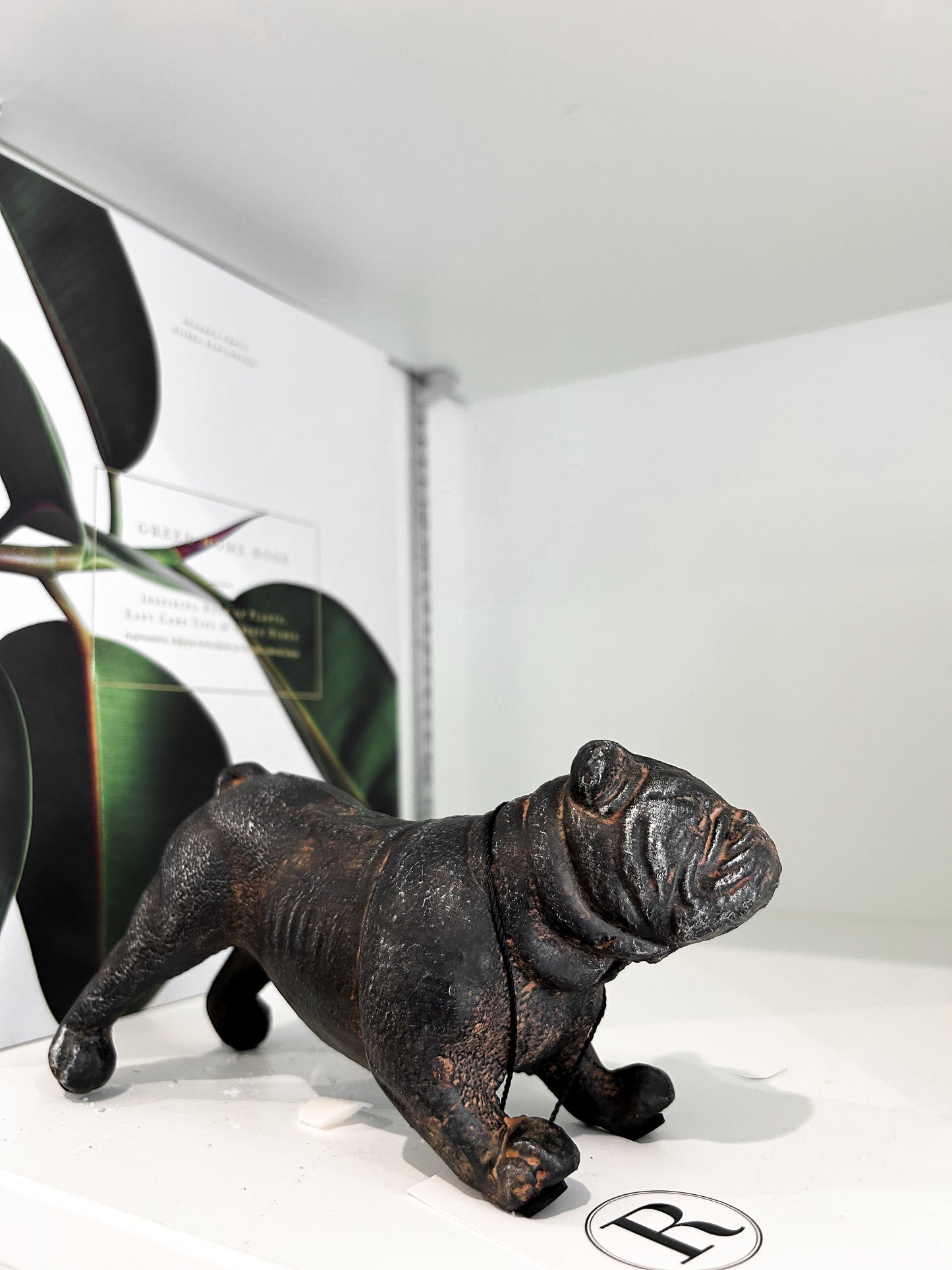 Cast Iron Bulldog Door Stopper - Black