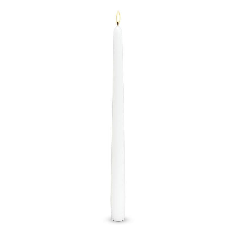 White Classic Taper Candle - 12"H