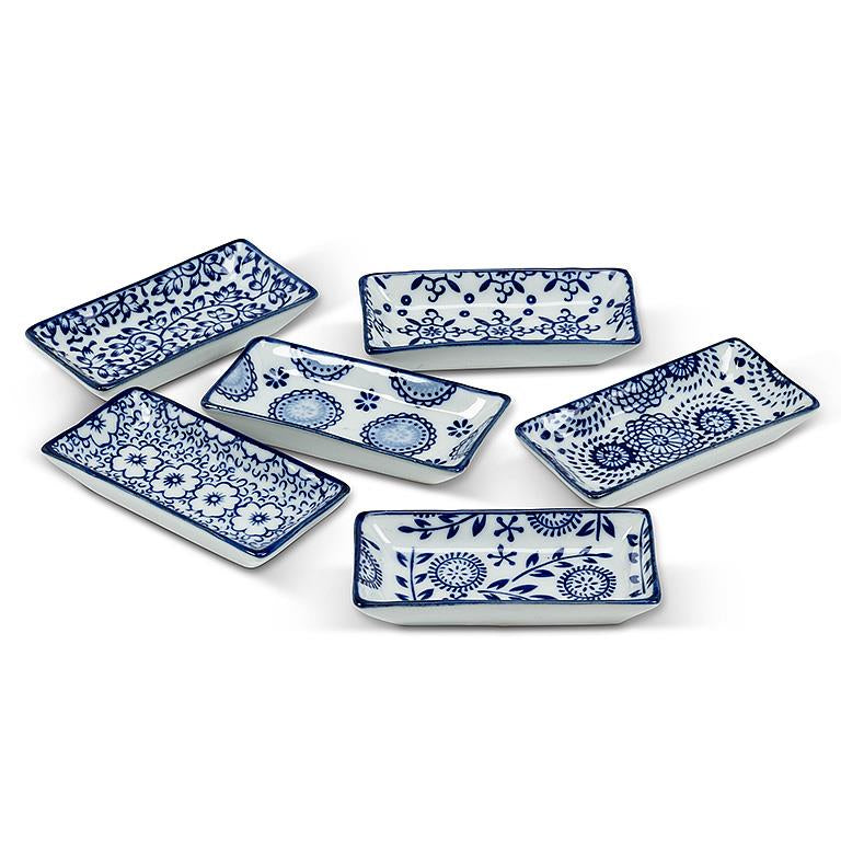 Blue & White Small Rectangular Dish