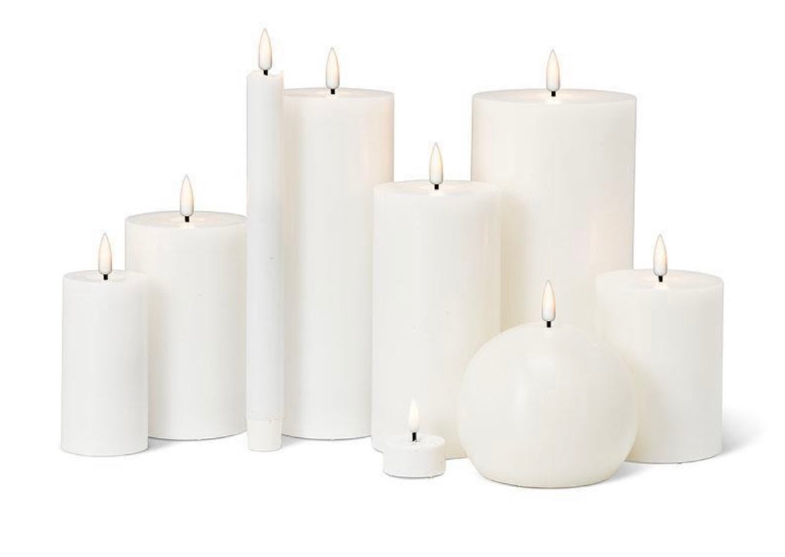 Small LED Pillar Candle - 4” height