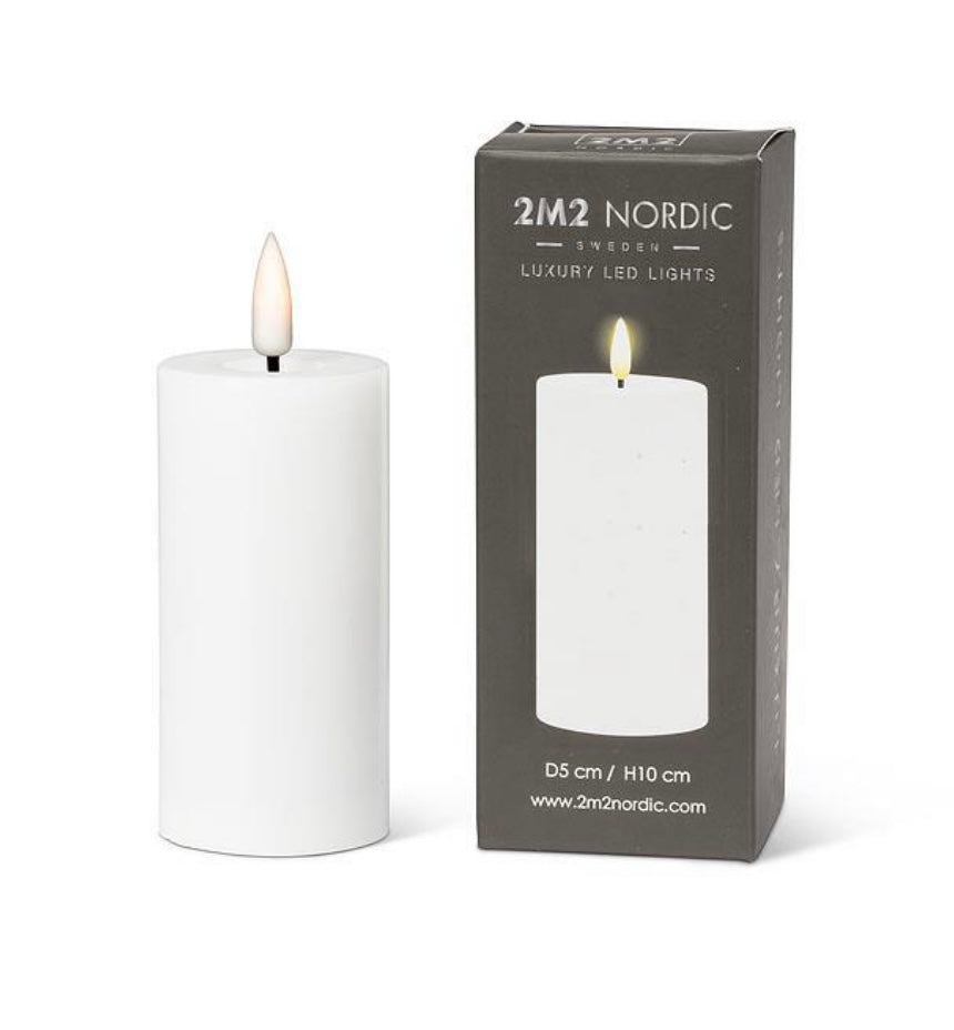 Small LED Pillar Candle - 4” height