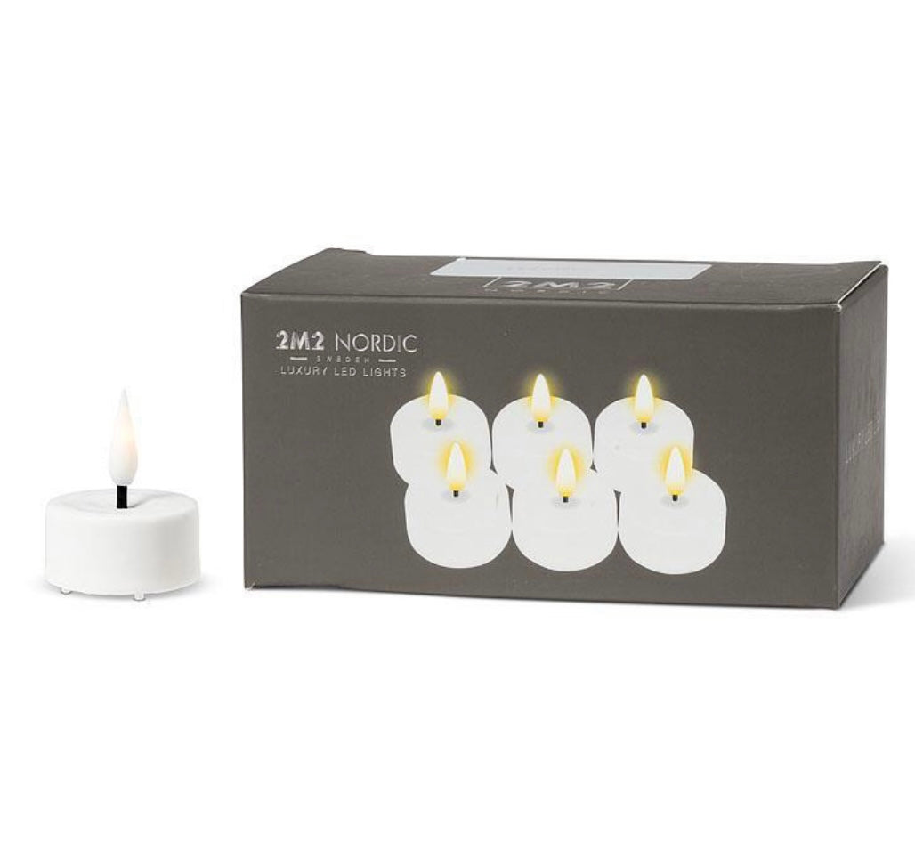 LED Pillar candle - tea lights set of 6