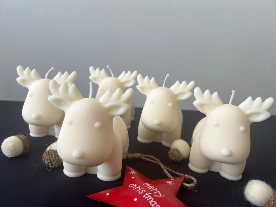 Cute Christmas Reindeer Candle