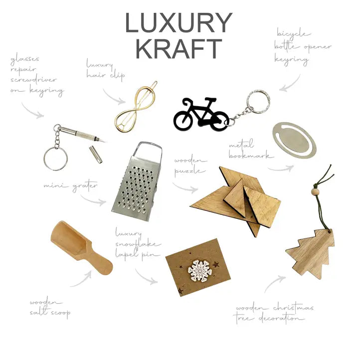 Luxury Kraft Trad Doilies Crackers Box of 6