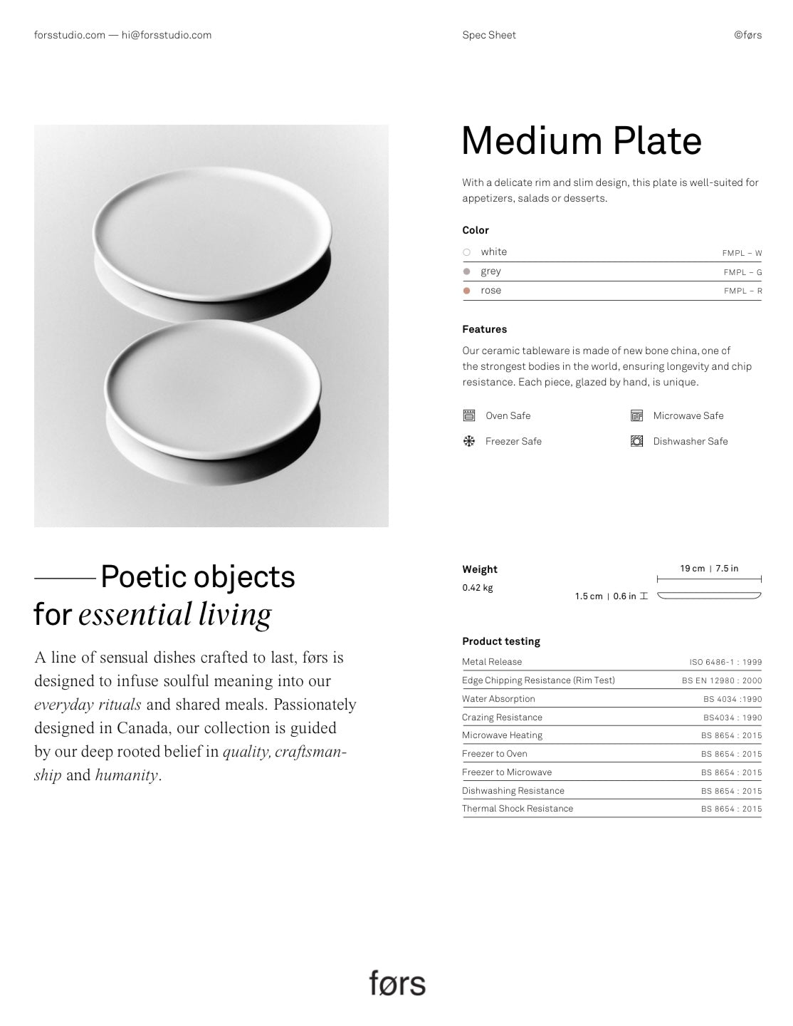 Medium Plate White