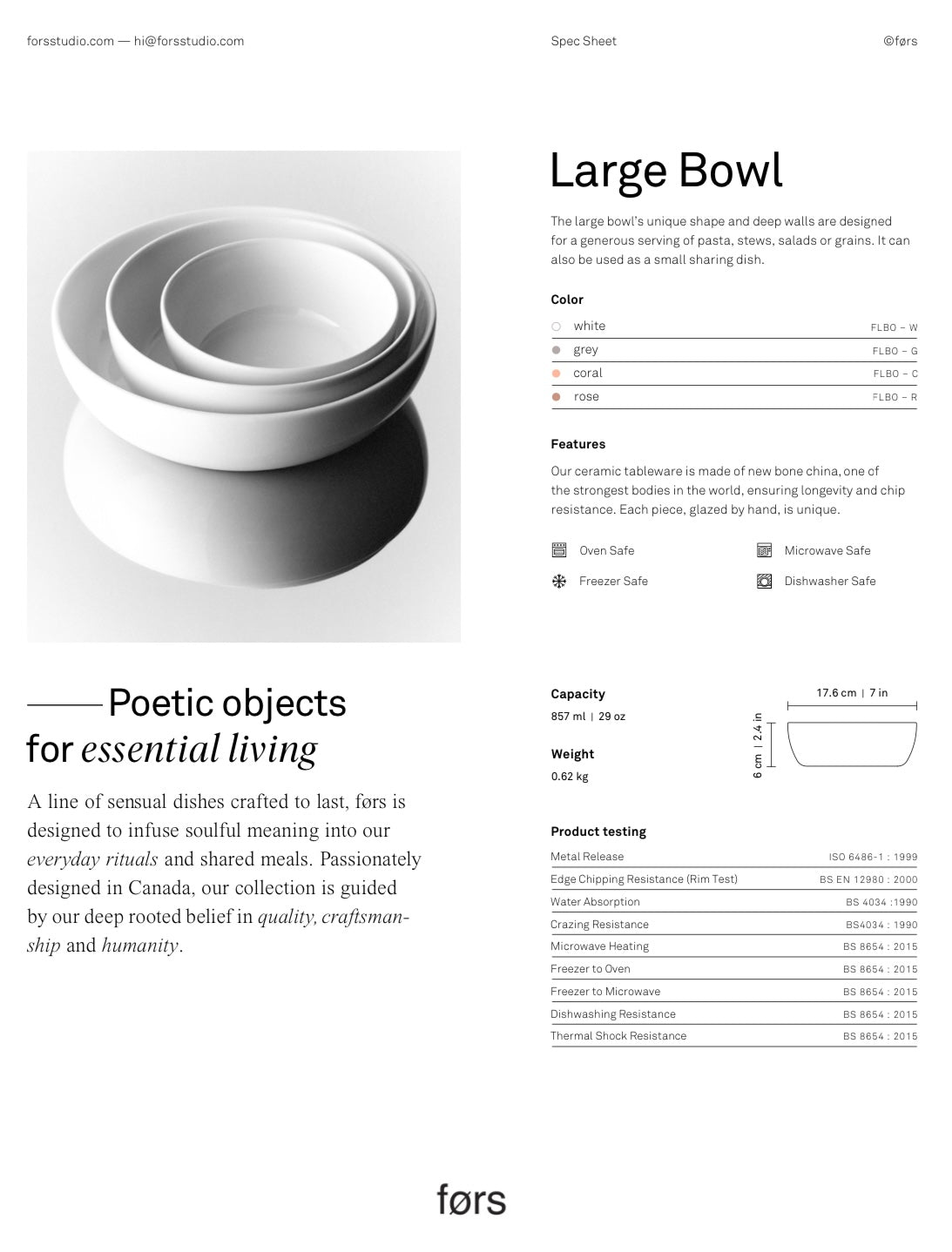 Large Bowl White