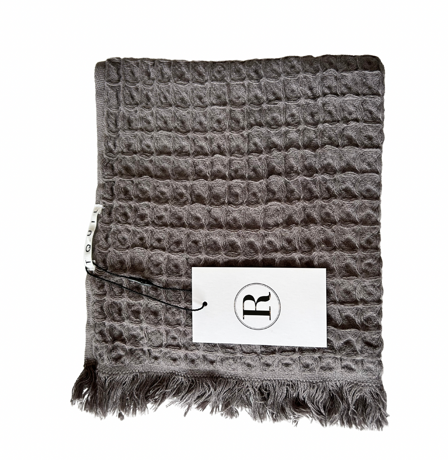CHARCOAL WAFFLE HAND TOWEL