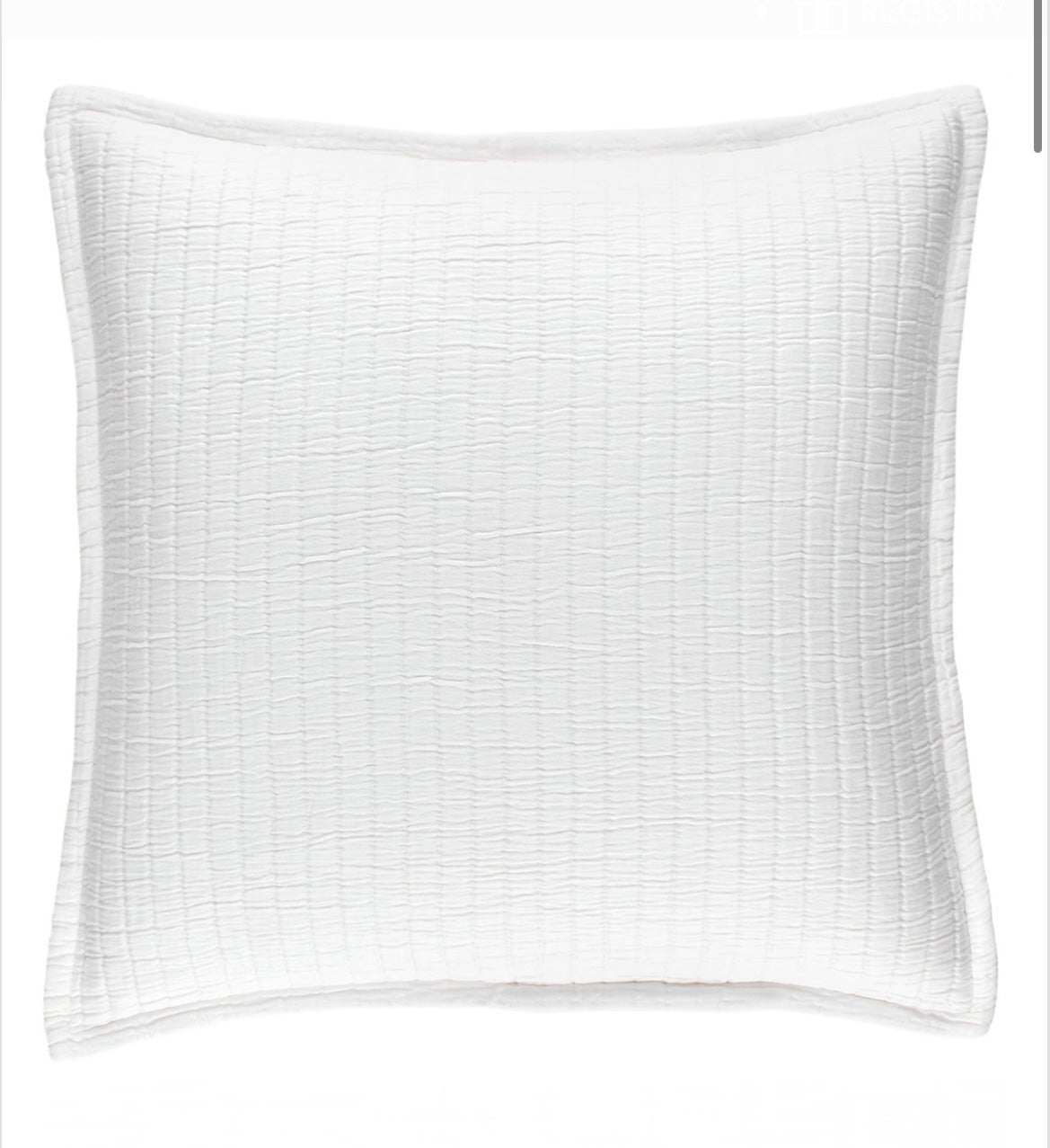 Boyfriend White Matelassé Sham Euro