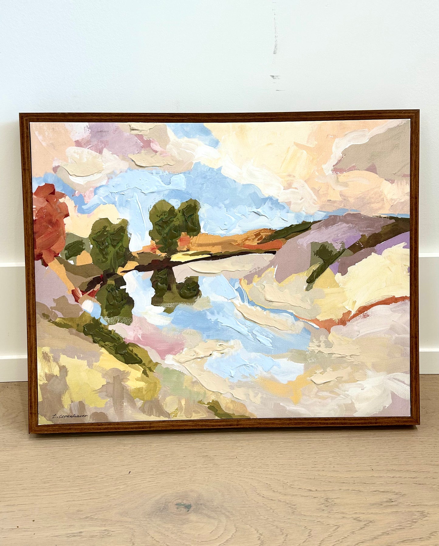 ABSTRACT UPLANDS FRAMED PAINTING