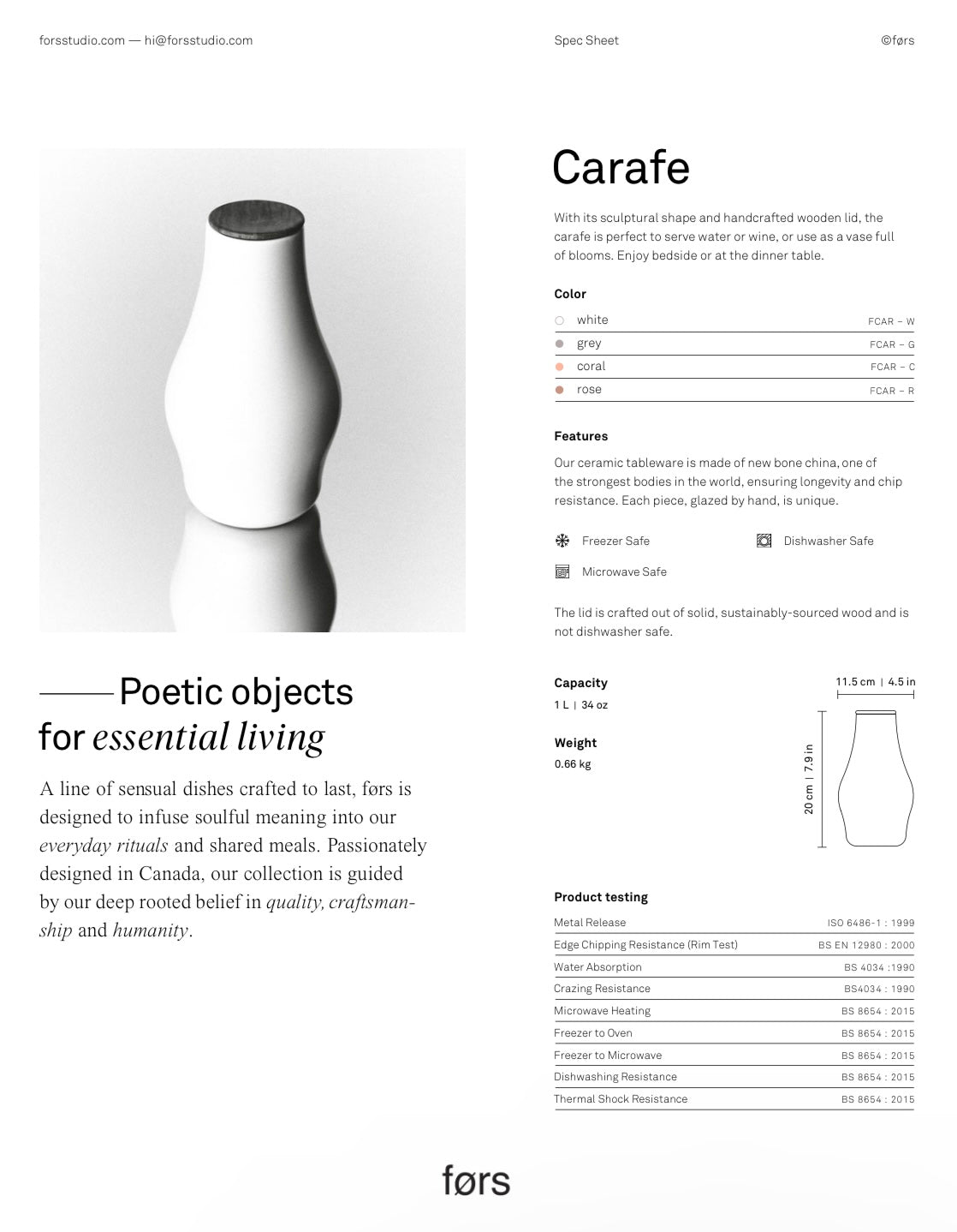 Carafe White
