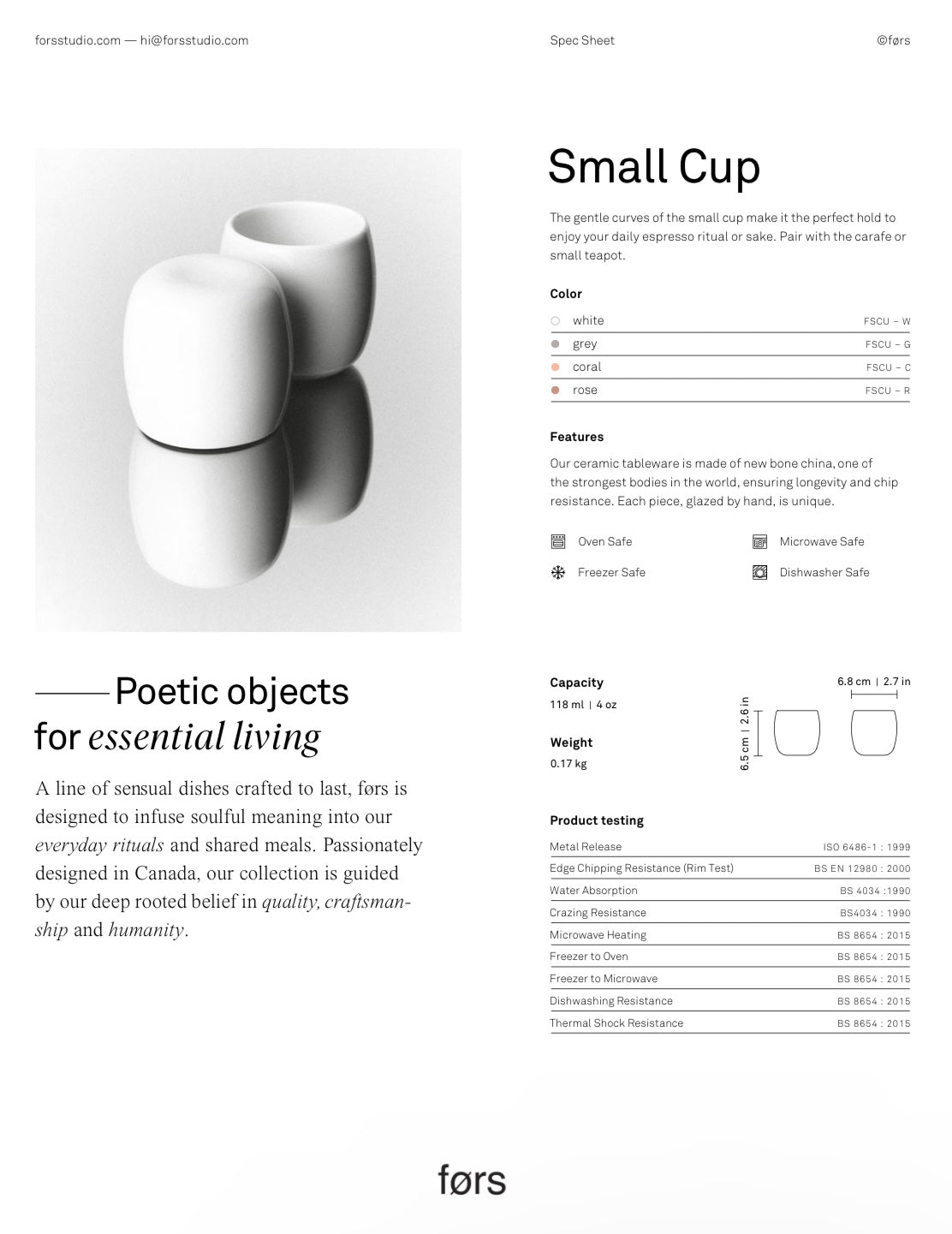 Small Cup White