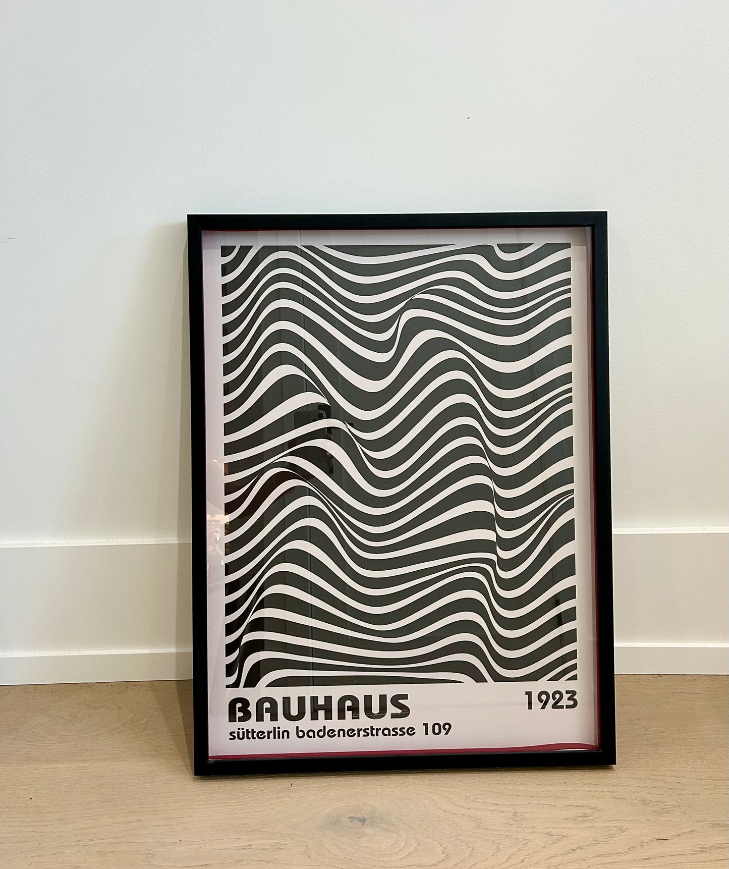 BAUHAUS BLACK WAVES EXHIBITION FRAMED PRINT