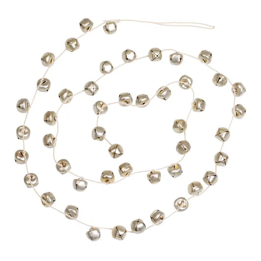Silver Metal Jingle Bells Garland