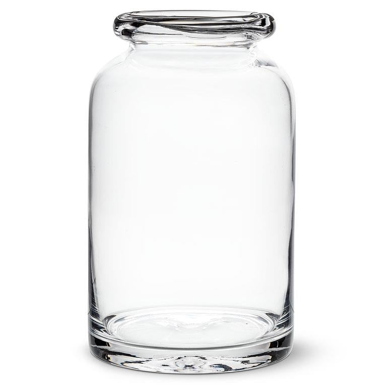Tall Roll Top Bottle Vase - 8"H