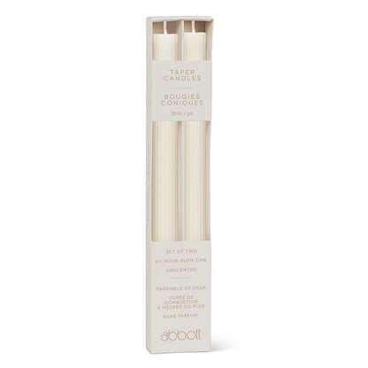 Riged Taper Candle Set of 2