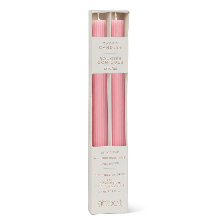 Riged Taper Candle Set of 2