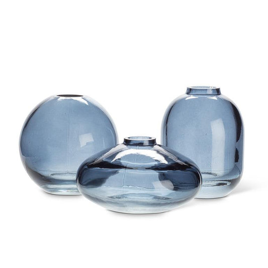 Small Bud Vase Sphere Navy (Far Left)