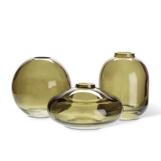 Small Bud Vase Flat Moss Green (Middle)