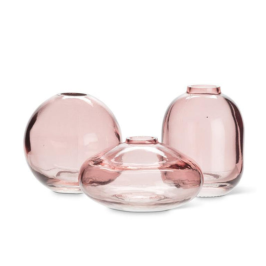 Small Bud Vase Sphere Pink (Far Left)