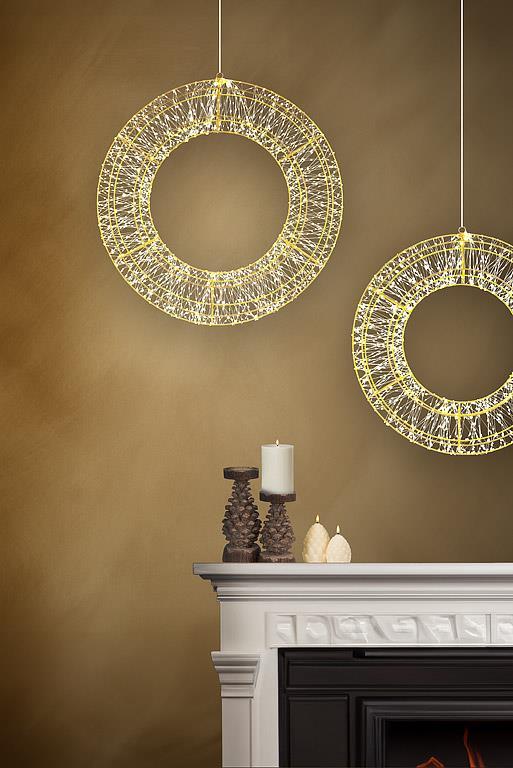 Small 1440L Micro LED Wreath