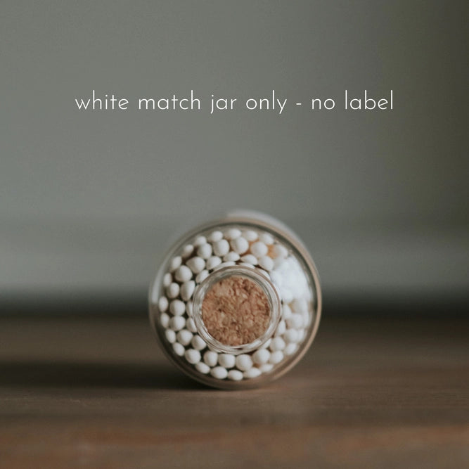 Apothecary Matches: White Tip Jar Matchsticks