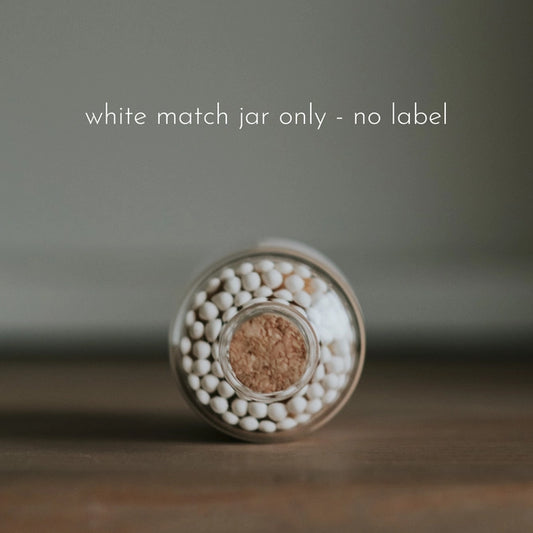 Apothecary Matches: White Tip Jar Matchsticks