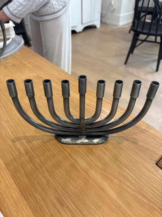 Wrought iron menorah