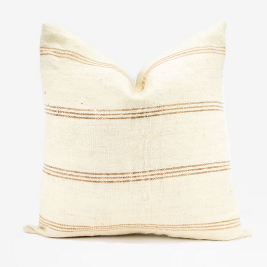 PRETTY IN IVORY THROW PILLOW COVER