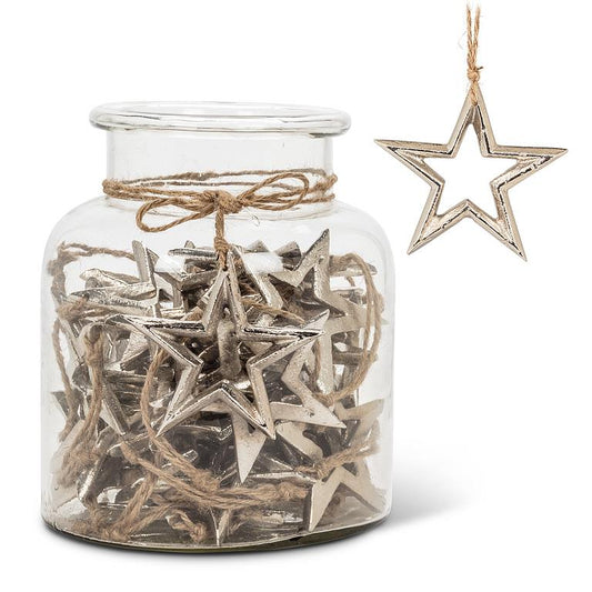 Silver Star Outline Ornament