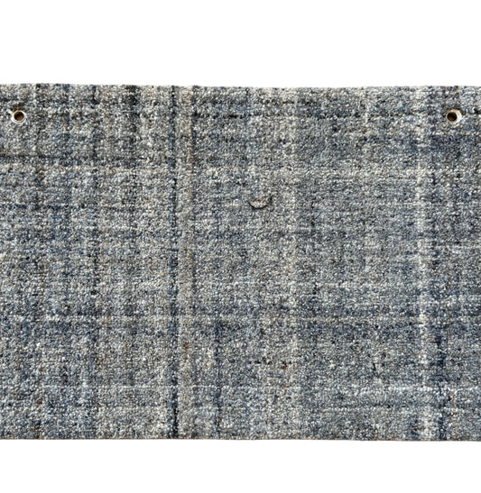 HARRIS BLUE/BROWN HAND TUFTED MICRO HOOKED WOOL RUG