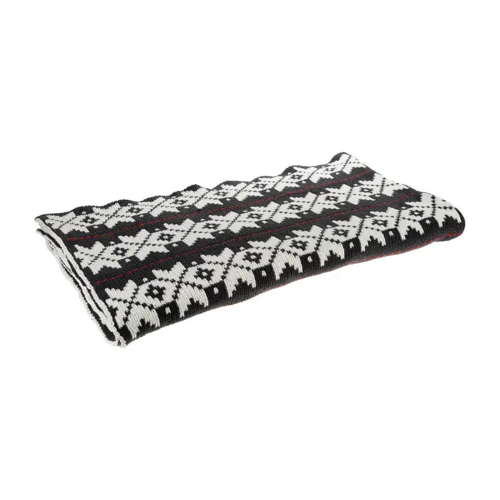 Black & White Nordic Print Blanket 50x60"