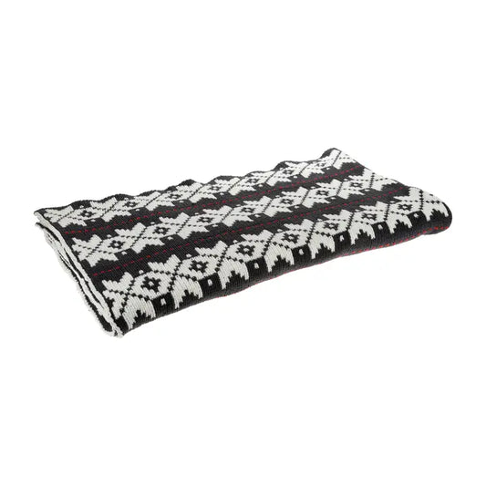 Black & White Nordic Print Blanket 50x60"