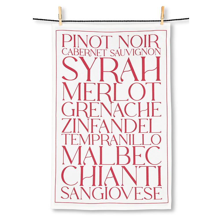 Red Wines Kitchen Towels