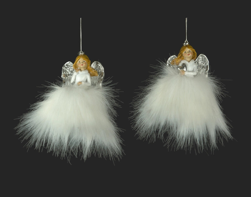 White Angel Ornament With LED Light
