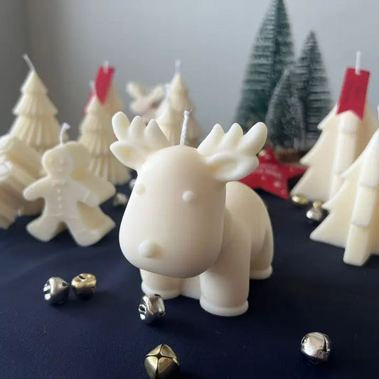 Cute Christmas Reindeer Candle