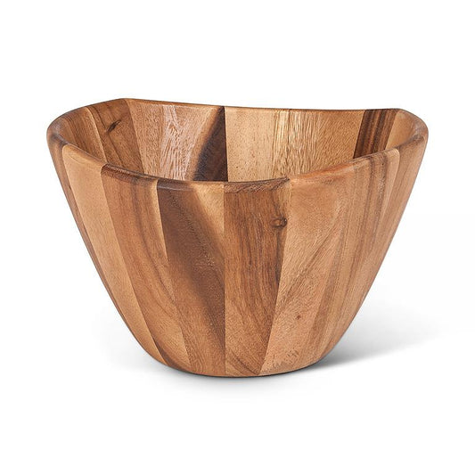 Wooden Natural Edge Salad Bowl-10"D