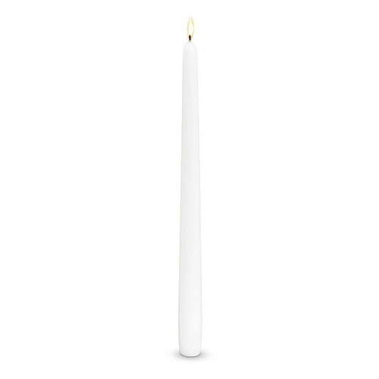 White Classic Taper Candle - 12"H