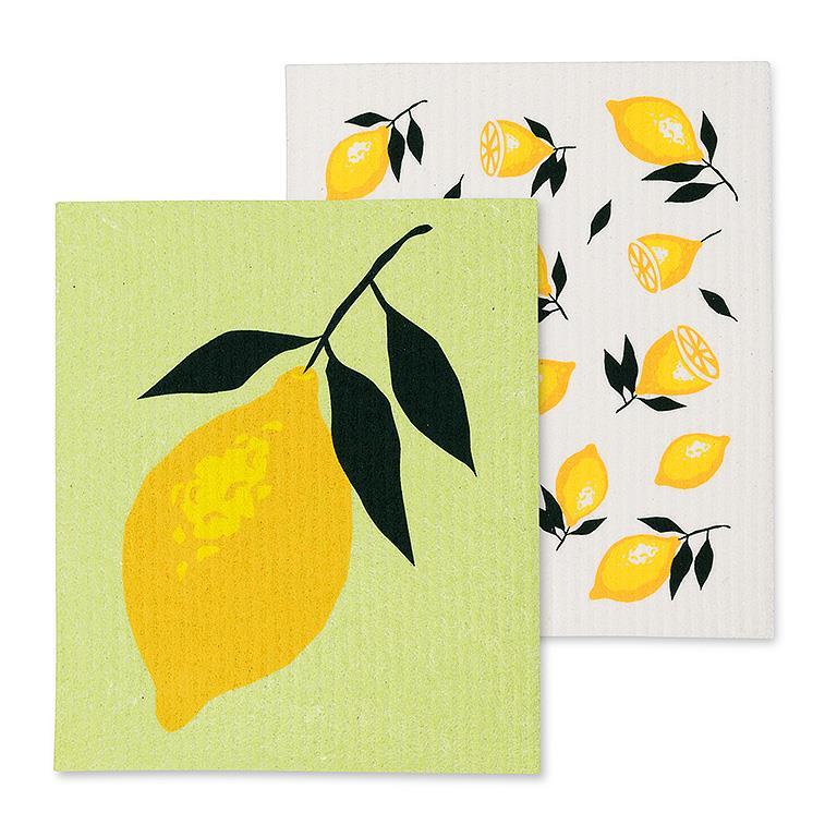 2Pk Lemon  Dishcloths - 6.5x8"L