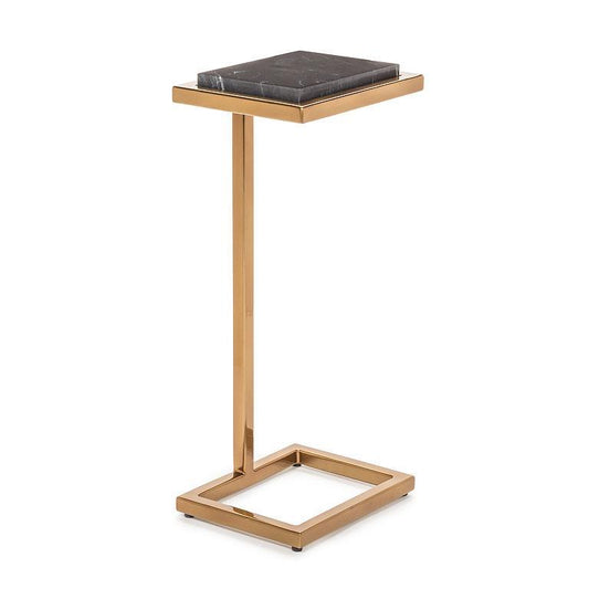 Black Top Accent C-Shaped Table
