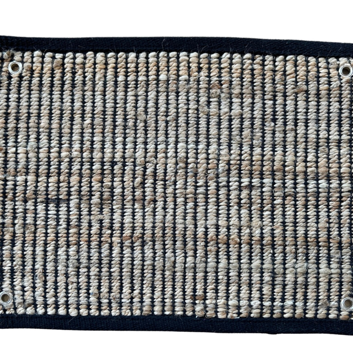 GRIDWORK BLACK JUTE WOVEN RUG