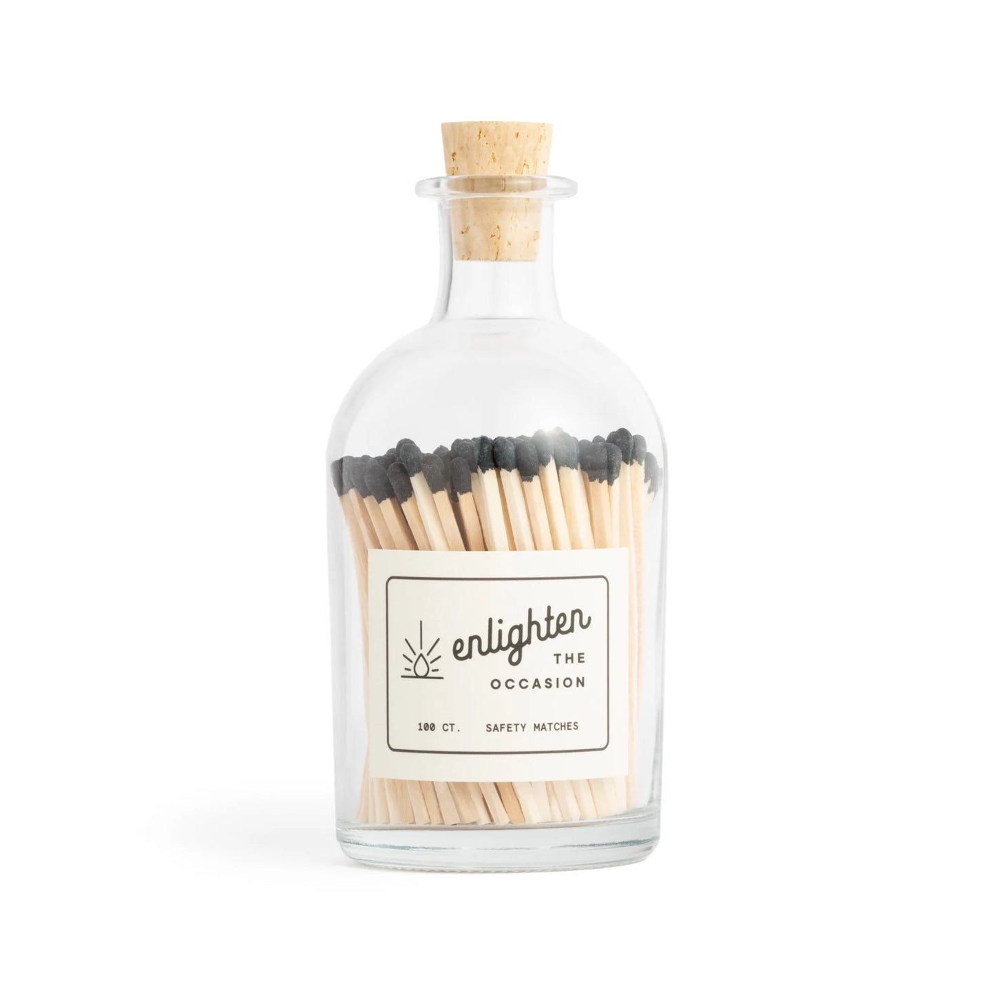 Black Matches Corked in Apothecary Jar 100 CT