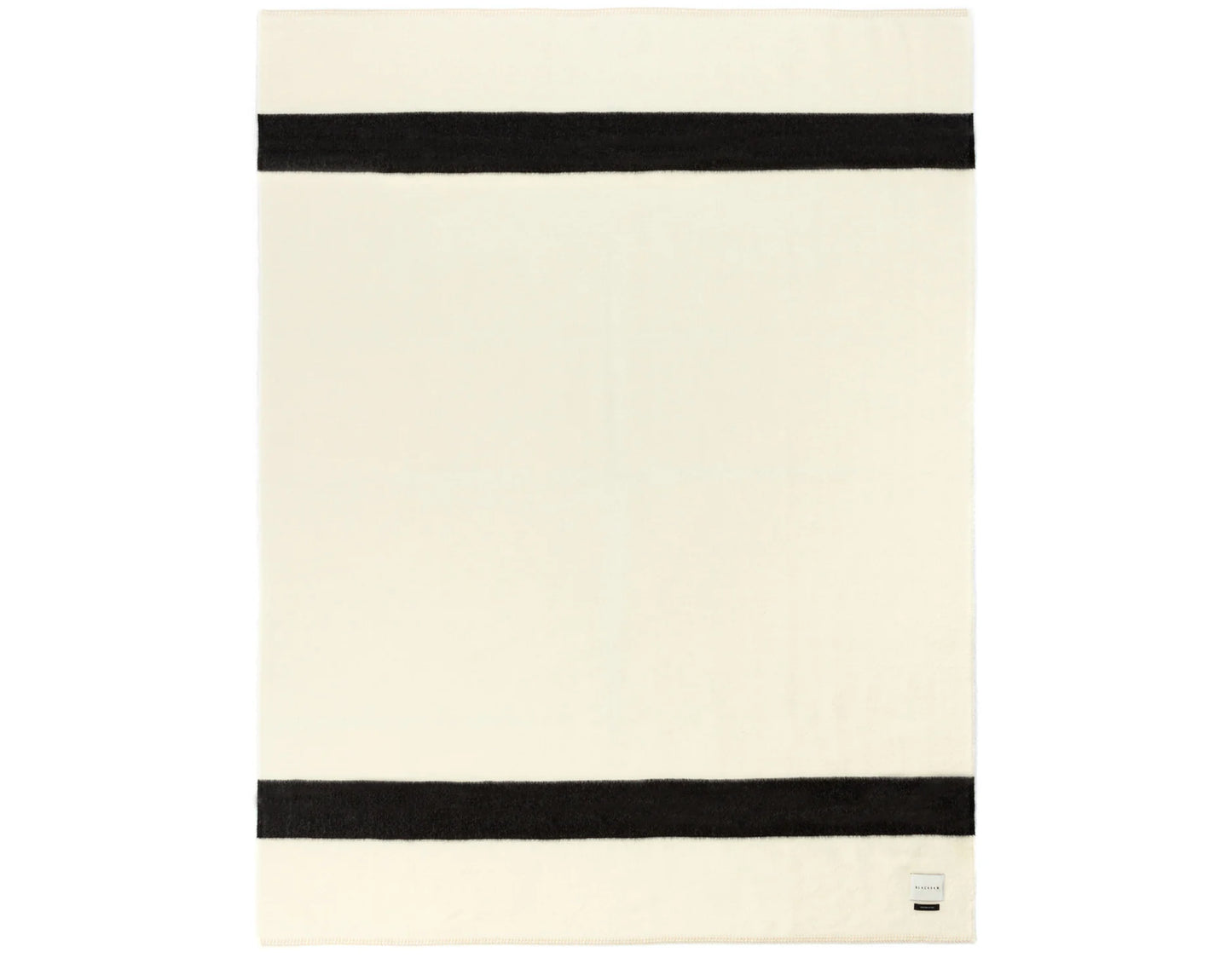 Blacksaw - Mason Reversible Throw - Ivory/ Black stripe