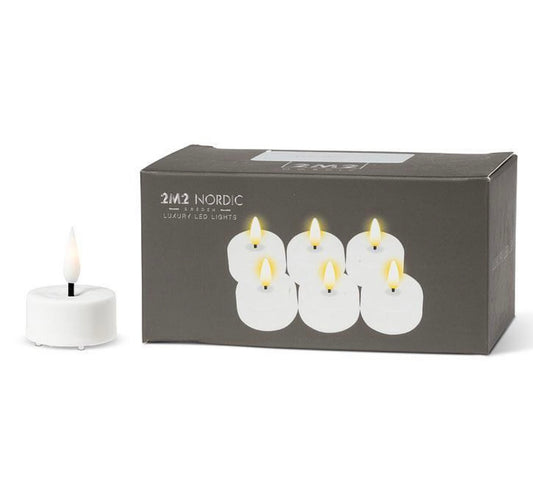LED Pillar candle - tea lights set of 6