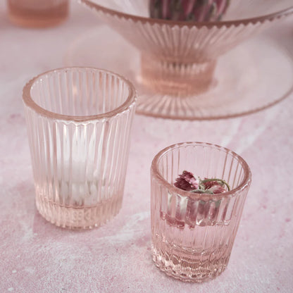 Pressed Pink Juice Glass