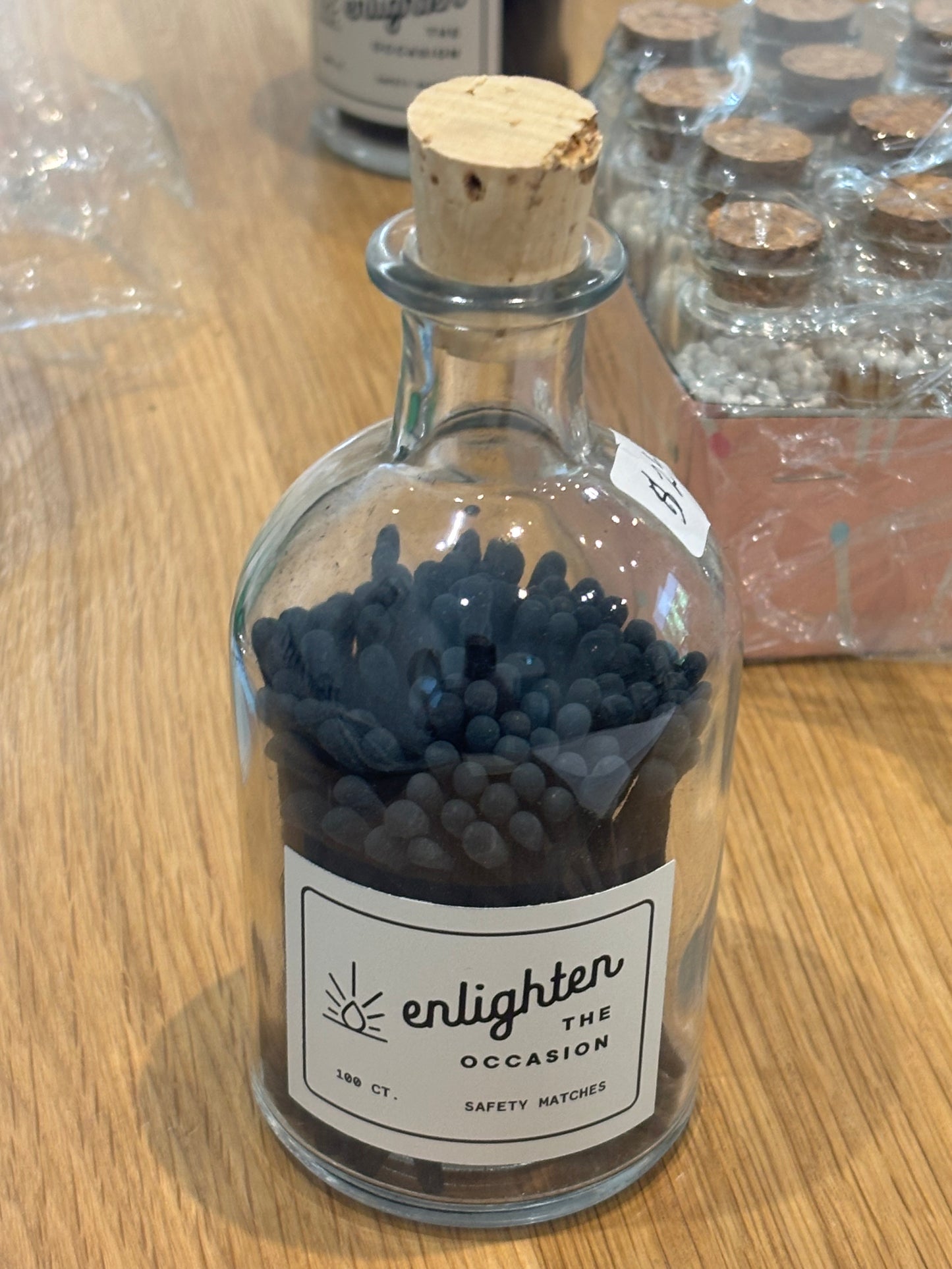 Enlighten Matches Jar - all black