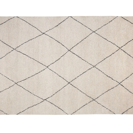 NUMA BLACK HAND KNOTTED WOOL RUG
